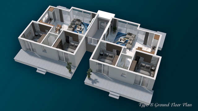 Four Seasons Life 2 2+1 Apartment Ground Floor plan Sea Star 3
